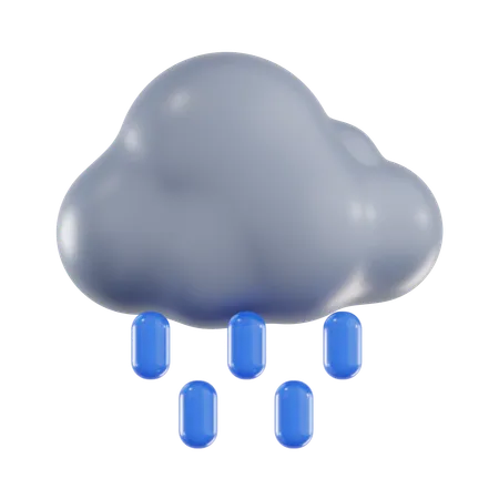 Forte pluie  3D Icon