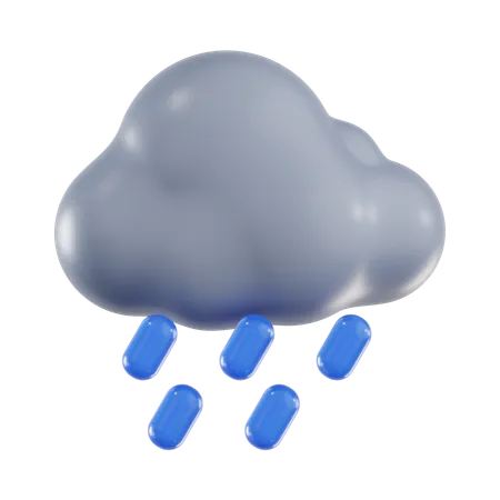 Forte pluie  3D Icon