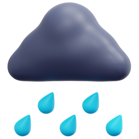 Forte pluie  3D Icon