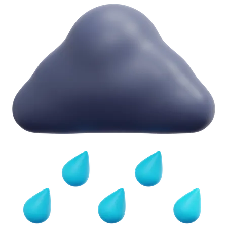 Forte pluie  3D Icon