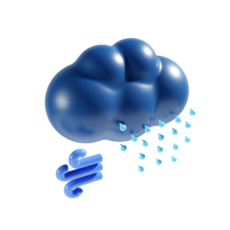 Forte pluie  3D Icon