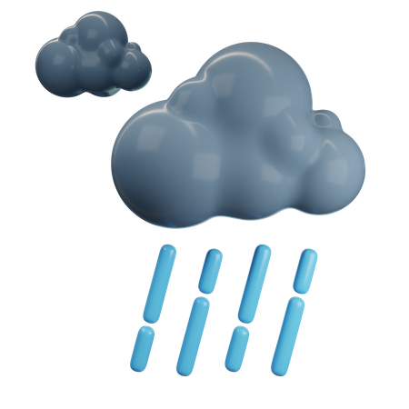 Forte pluie la nuit  3D Icon