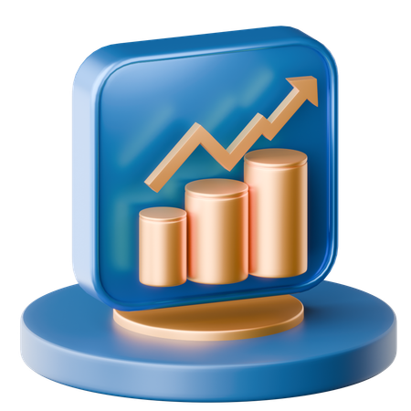 Fortschrittsdiagramm  3D Icon