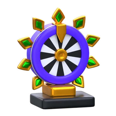 Fortune Wheel 3 D Casino Icon 3D Icon