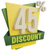 Forty Five Percent Discount