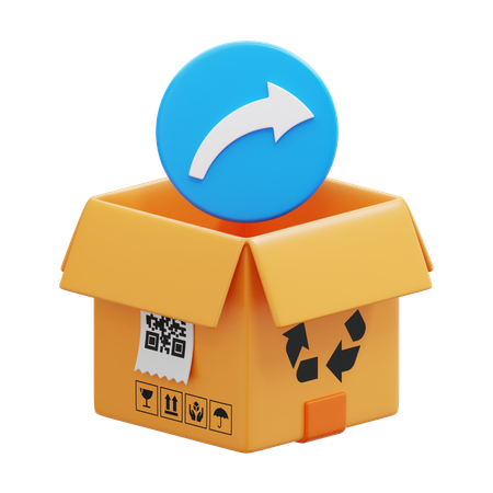 Forward Box  3D Icon