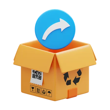 Forward Box  3D Icon