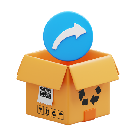 Forward Box  3D Icon