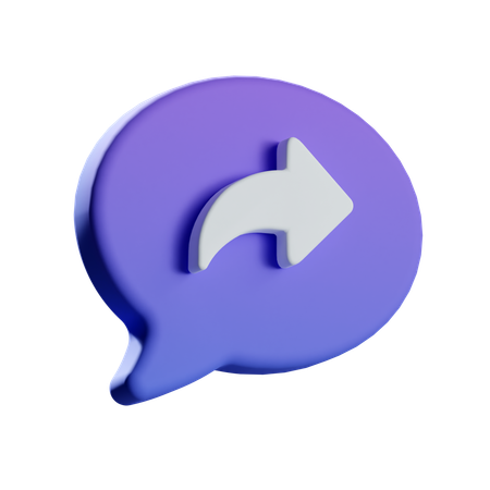 Forward Chat  3D Icon
