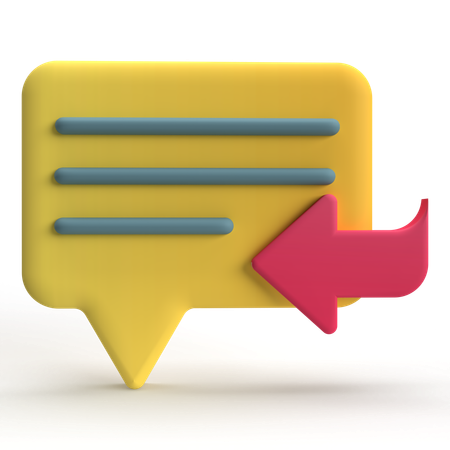 Forward Chat  3D Icon