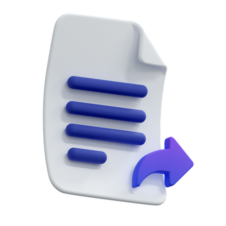 Forward File  3D Icon