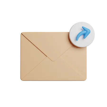 Reply Mail Letter 3D Icon