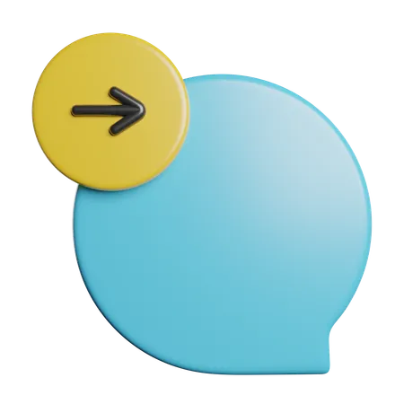 Chat Bubble Forward 3D Icon
