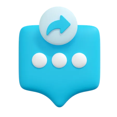 Forward Message 3D Icon