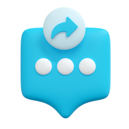 Forward message  3D Icon