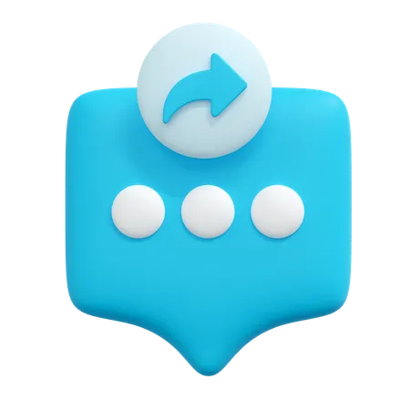 Forward message  3D Icon