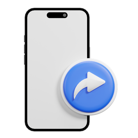 Forward Phone  3D Icon