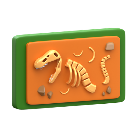 Fósil de dinosaurio  3D Icon