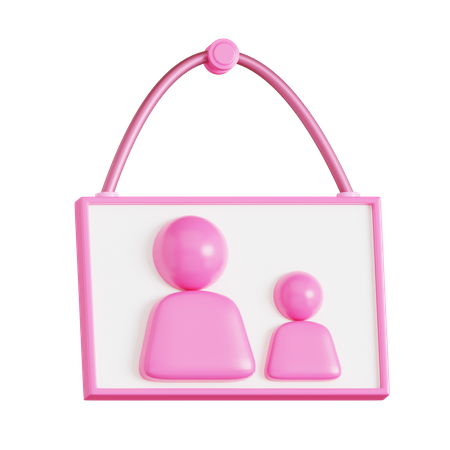 Foto de mãe e filho  3D Icon