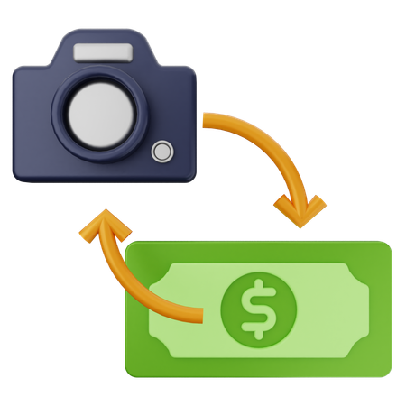 Foto dinheiro dólar  3D Icon