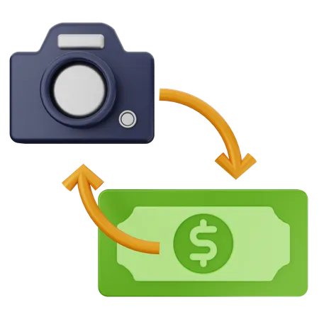 Foto dinheiro dólar  3D Icon