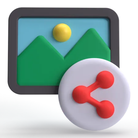 Foto teilen  3D Icon