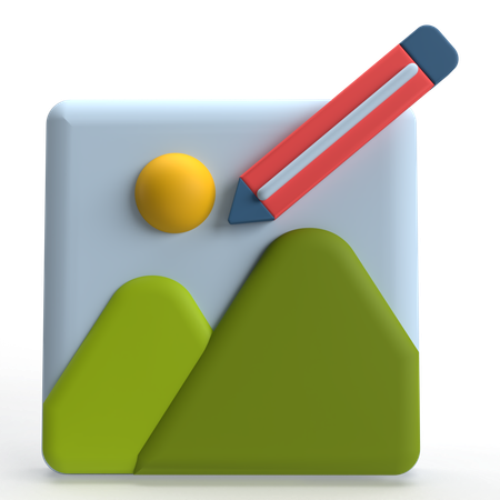 Fotobearbeitung  3D Icon