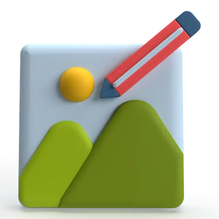 Fotobearbeitung  3D Icon