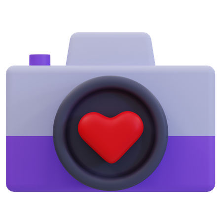 Símbolo de amor para fotografia de casamento  3D Icon