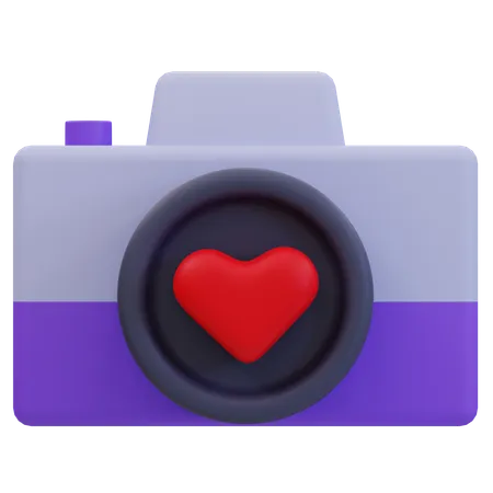 Símbolo de amor para fotografia de casamento  3D Icon