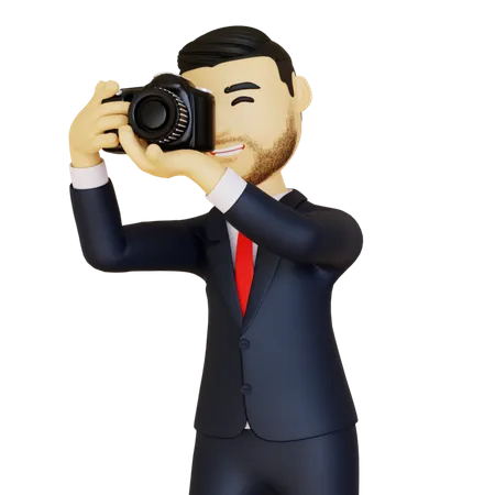 Fotógrafo masculino  3D Illustration