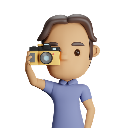 Fotógrafo masculino  3D Icon
