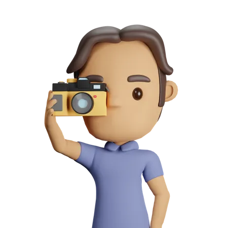 Fotógrafo masculino  3D Icon