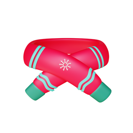 Écharpe de Noël  3D Icon