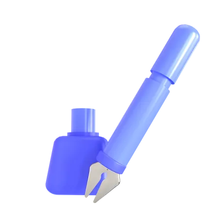 3 D Fountain Pen Icon For Education Design 3D Icon
