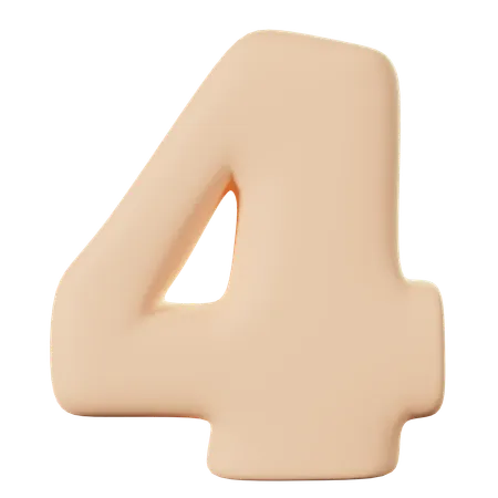 Four  3D Icon