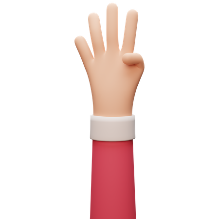 Four  3D Icon