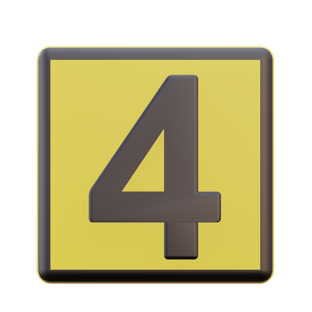 Four  3D Icon