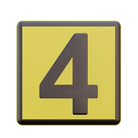 Four  3D Icon