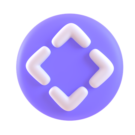 Four Arrow Button  3D Icon