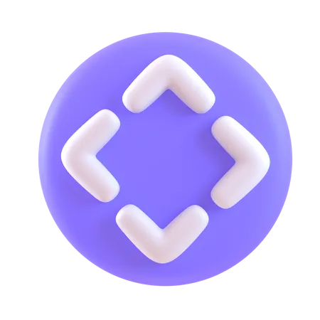 Four Arrow Button  3D Icon