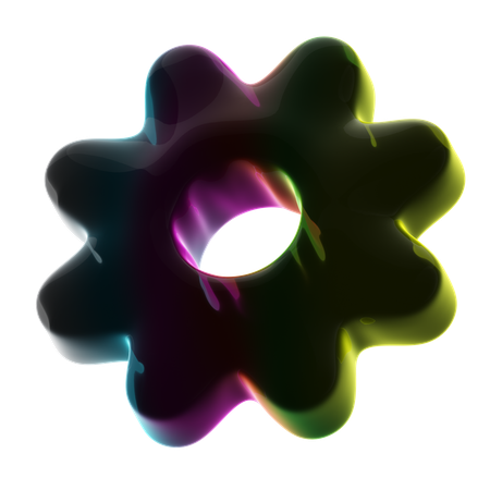 Four Ball Neon Abstract  3D Icon