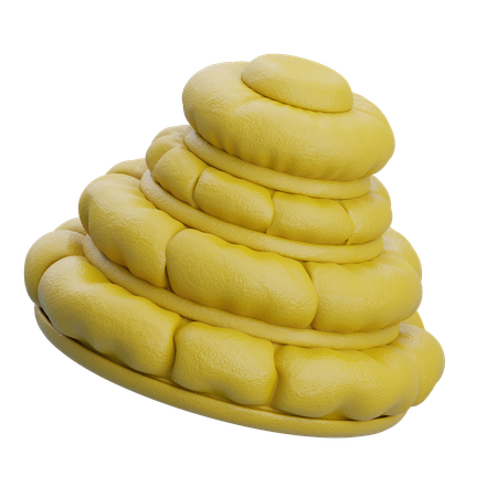 Four Balloon Ring Neon  3D Icon
