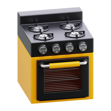 Cuisinière à four  3D Icon