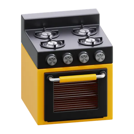 Cuisinière à four  3D Icon