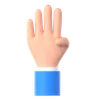 Four Fingers Hand Gesture