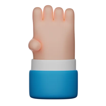 Four Fingers Hand Gesture  3D Icon