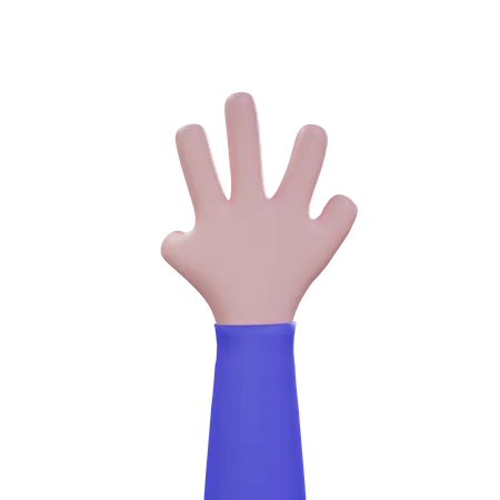 Four Hand Gesture  3D Icon