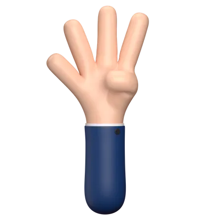 Four Hand Gesture 3 D Illustration 3D Illustration