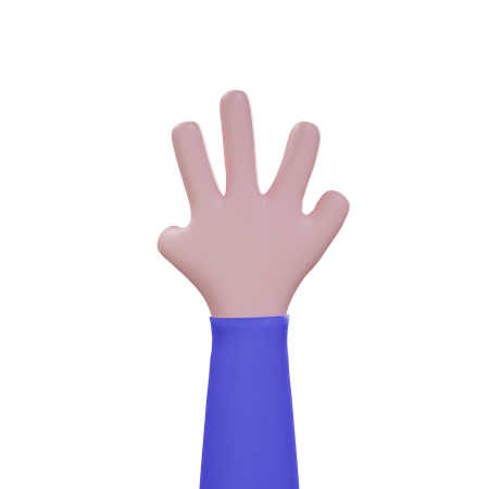 Four Hand Gesture  3D Icon